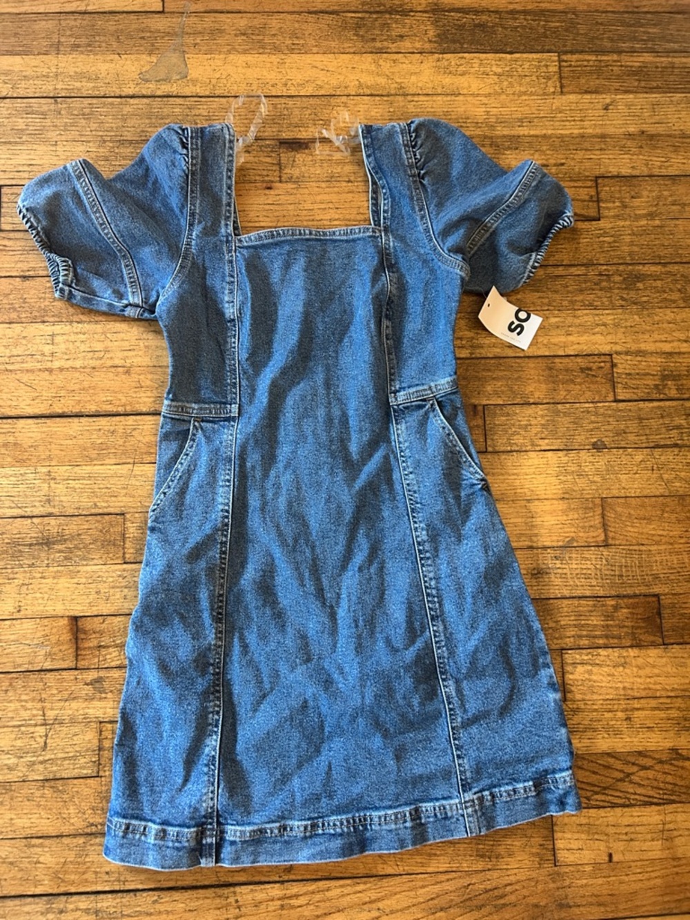 SO Girls' Blue Denim Puff-Sleeve Skirt Dress